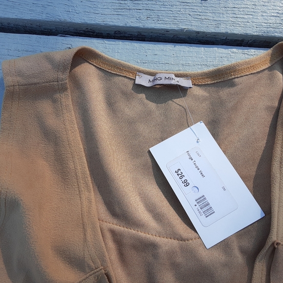 NWT Ming Ming Fringe Vest Size Small - Picture 6 of 7